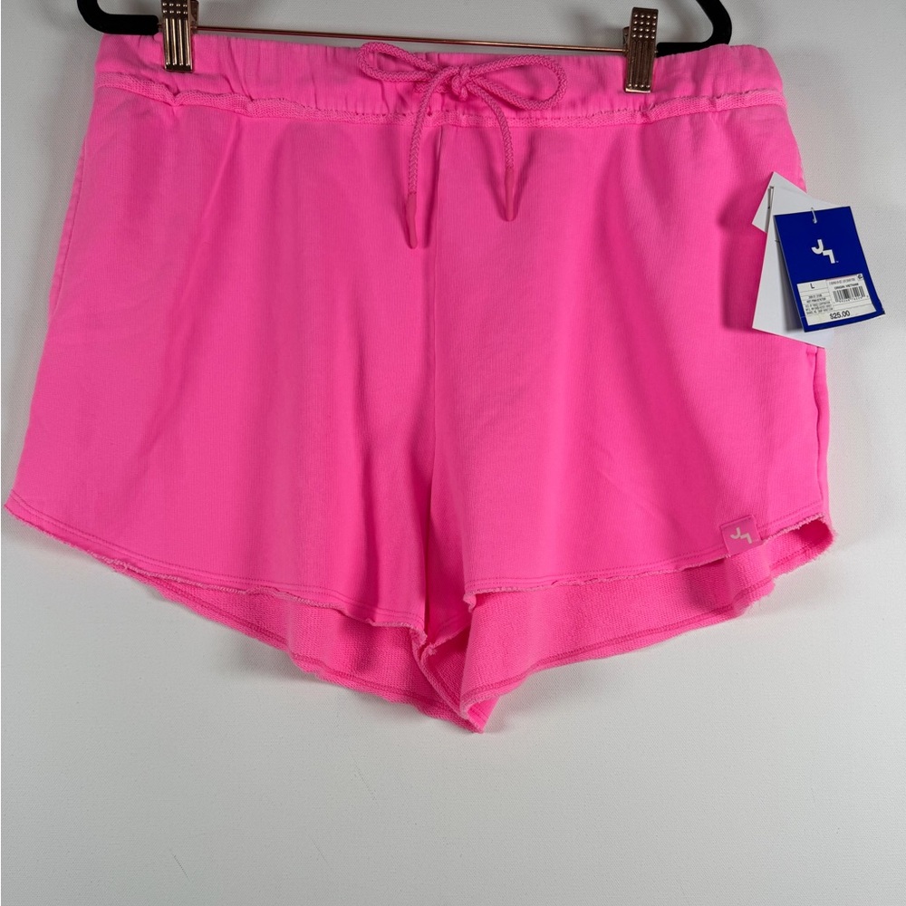 Women’s Washed Jersey High Rise Shorts - Neon Pink - L, XL & XXL - Picture 7 of 16